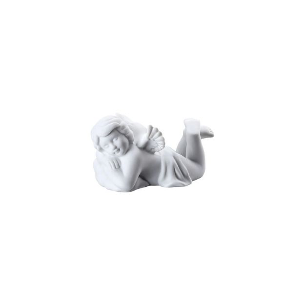 Immagine di Angelo sognante 4,5 cm bianco opaco